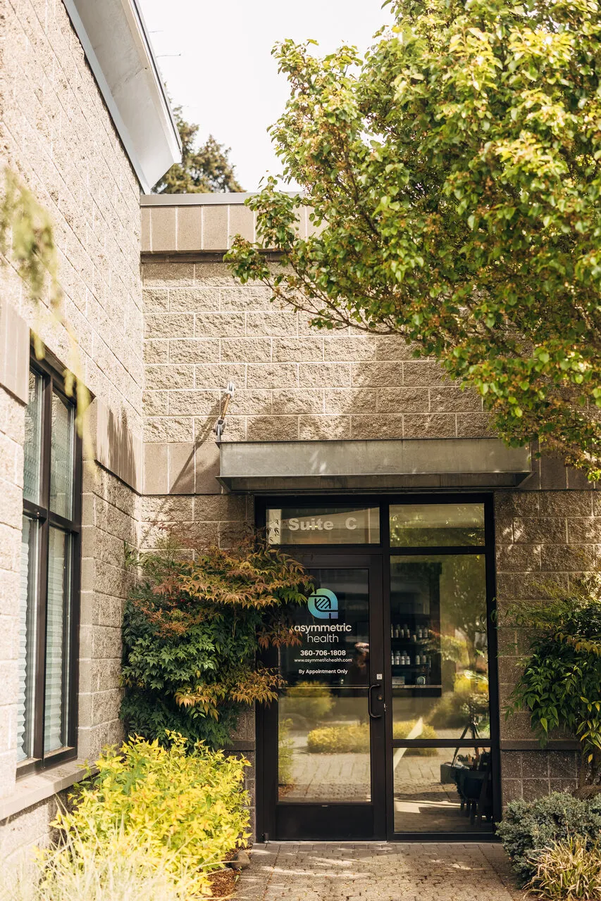 The Suite C entrance to the Asymmetric Health clinic in Lacey, WA